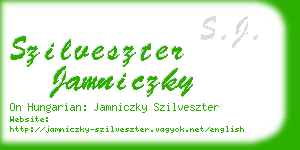 szilveszter jamniczky business card